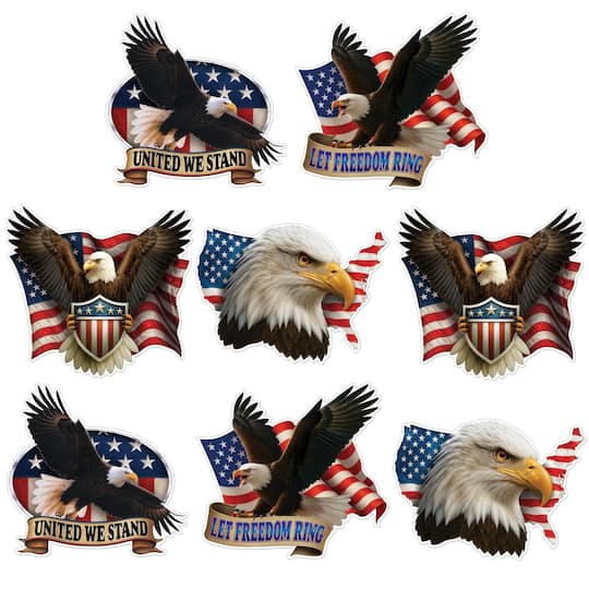 Beistle Patriotic Eagle Cutouts Set